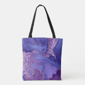 Tote Bag Aquarelle personnalisée violet blanc Mandala (Dos)