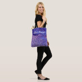 Tote Bag Aquarelle personnalisée violet blanc Mandala (Sur le modèle)