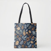 Tote Bag Aquarelle Pine Cônes Motif d'hiver (Devant)
