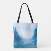 Tote Bag Aquarelle Pins d'hiver (Dos)