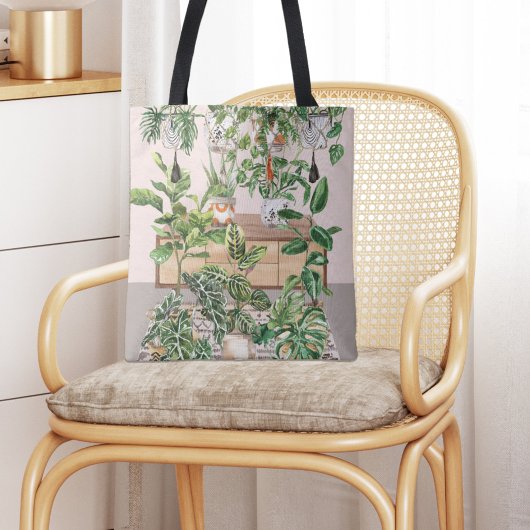 Tote Bag Aquarelle Plantes tropicales
