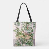 Tote Bag Aquarelle Plantes tropicales (Dos)