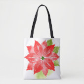 Tote Bag Aquarelle Poinsettias (Devant)