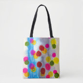 Tote Bag Aquarelle pois bleue abstraite (Devant)
