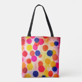 Tote Bag Aquarelle pois cercles mignons (Dos)