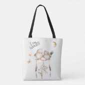Tote Bag Aquarelle précieuse pour bébé oiseau (Dos)