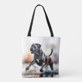 Tote Bag Aquarelle puissante Canne Corso chien (Dos)
