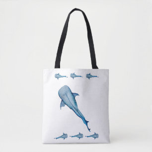 Tote Bag Aquarelle requin