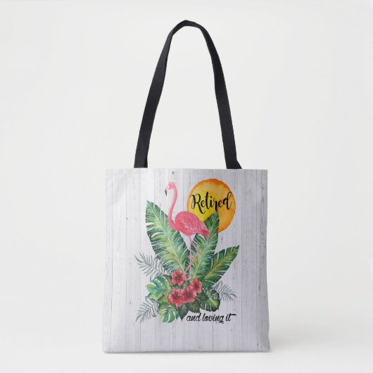Tote Bag Aquarelle retirée de Flamant rose (Devant)