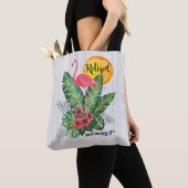 Tote Bag Aquarelle retirée de Flamant rose (De près)
