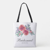 Tote Bag Aquarelle romantique Florale (Dos)