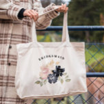 Tote Bag Aquarelle romantique Marine Floral Bridesmaid<br><div class="desc">Aquarelle romantique Marine Florals Mariage Carte de remerciements plié #main peinte à la florale #botanique romantique #invitations à un mariage floral #mariage de printemps #élégant #mariage formel #mariage #mariage élégant #mariage romantique</div>