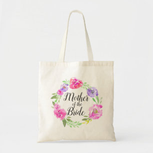 Tote Bag Aquarelle rose bouquet floral mère de la mariée