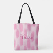 Tote Bag Aquarelle rose customisée Abstraite moderne tendan (Dos)