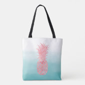Tote Bag Aquarelle rose Fille Ananas tropical (Dos)
