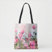 Tote Bag Aquarelle rose Fleur moderne Cosmopolite (Devant)