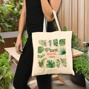 Tote Bag Aquarelle rose moderne Feuille Plante maman