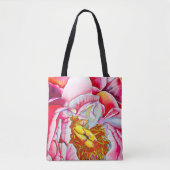 Tote Bag Aquarelle rose Peony (Devant)