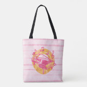 Tote Bag Aquarelle rose Piano et notes musicales (Dos)