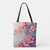 Tote Bag Aquarelle rose Sakura enchante Fourre-tout (Dos)