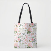 Tote Bag Aquarelle Roses Et Bufs (Devant)