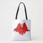 Tote Bag Aquarelle rouge lèvres (Devant)