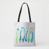 Tote Bag Aquarelle simienne arbres de Noël (Devant)