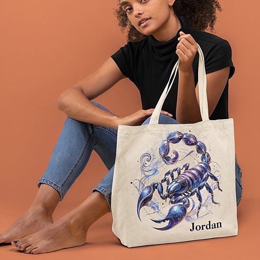 Tote Bag Aquarelle tendance Scorpio Design Zodiac