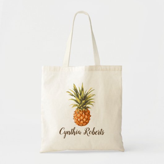 Tote Bag Aquarelle Tropical Pineapple Bridesmaid Favoriser (Devant)