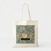 Tote Bag Aquarelle Tropicale Gold & Green Feuille Motif (Devant)
