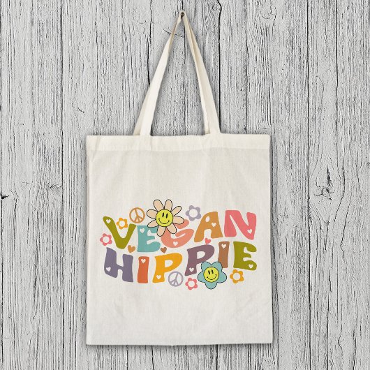 Tote Bag Aquarelle Vegan tendance Fleurs Retro