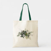 Tote Bag Aquarelle Verdure, Blue Gum Eucalyptus Bienvenue (Dos)