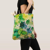 Tote Bag Aquarelle verte (De près)