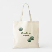 Tote Bag Aquarelle verte adorable Gnome Succulent (Dos)