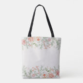 Tote Bag Aquarelle verte de la taille de la pêche Mariée fl (Dos)