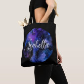 Tote Bag Aquarelle violet Univers (De près)
