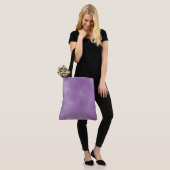 Tote Bag Aquarelle violette Abstraite Texture esthétique (Sur le modèle)