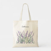 Tote Bag Aquarelle violette Lavande Florale (Dos)