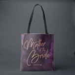 Tote Bag Aquarelle violette Rose or Mère de la mariée<br><div class="desc">Aquarelle violette & Rose Gold Faux Foil Lettering Parfait pour les mariages d'automne ou d'hiver Monogramme Mère des sacs fourre-tout de mariée Avec une police de caractères à la main à la mode ! ~ Regardez ma boutique pour voir toute la collection de mariages avec ce design!</div>