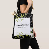 Tote Bag Aquarelle White Snowdrops et Laurel Pois (De près)