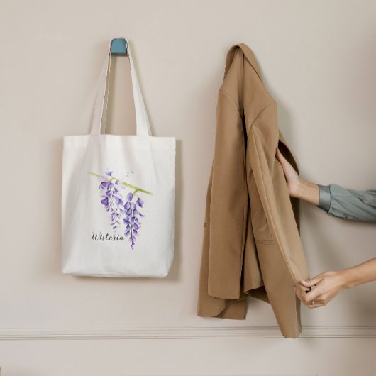 Tote Bag Aquarelle Wisteria Botanique