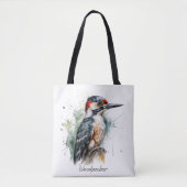 Tote Bag Aquarelle Woodland Pic, coutume (Devant)