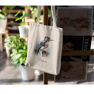 Tote Bag Aquarelle Woodland Pic, coutume