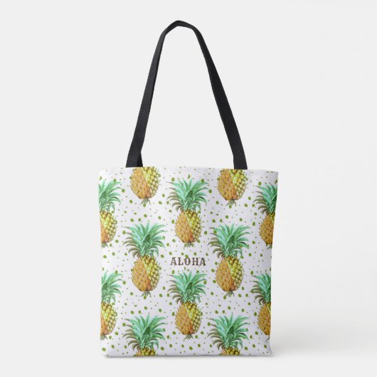Tote Bag Aquarelles Motif ananas (Dos)