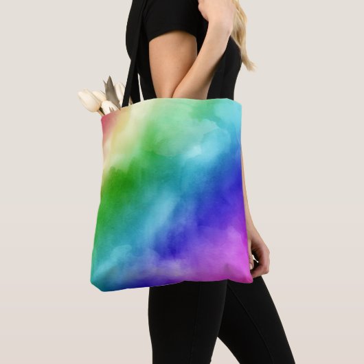 Tote Bag Aquarelles Rainbow (De près)