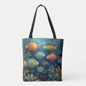 Tote Bag Aquarium Fantastique Poissons Fantaisistes (Dos)