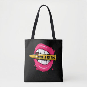 Tote Bag Aquarius Zodiac Sign Birthday January February