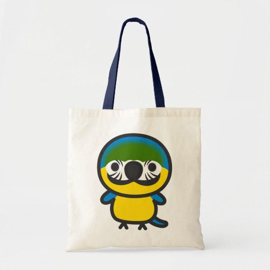 Tote Bag Ara bleu et jaune (Devant)