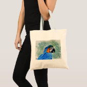Tote Bag Ara bleu et or (Devant (produit))