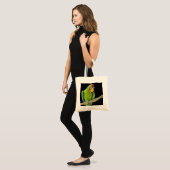 Tote Bag Ara Militaris Perroquet Vert (Devant (modèle))